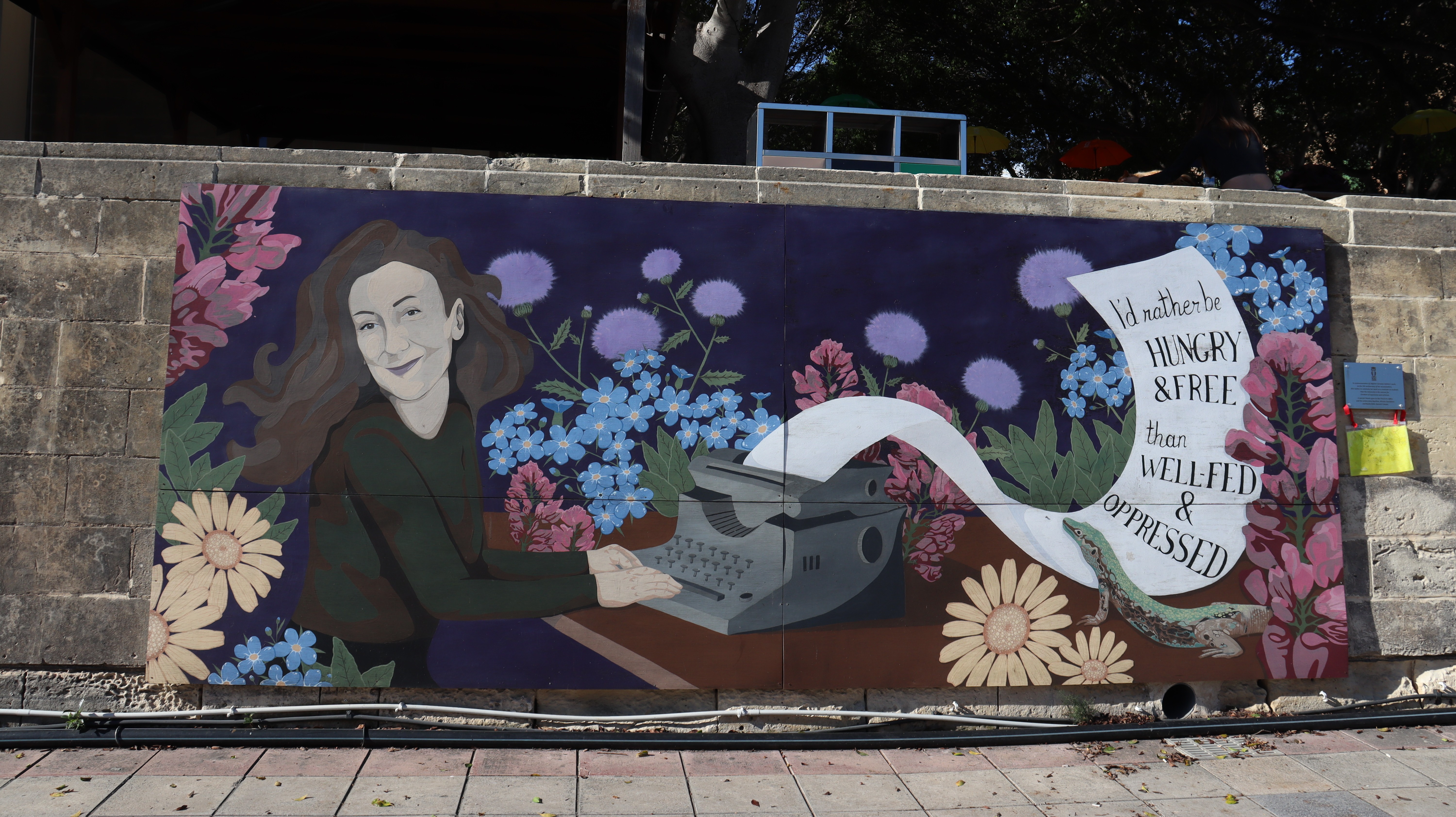 Memorial to Daphne Caruana Galizia at the University of Malta